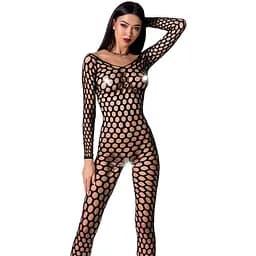 Бодістокінг з великою сіткою Passion BS077 black One size