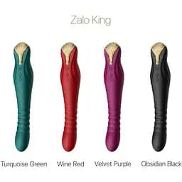Смарт-вібратор-пульсатор Zalo King Wine Red кристал Swarovski - мініатюра 9