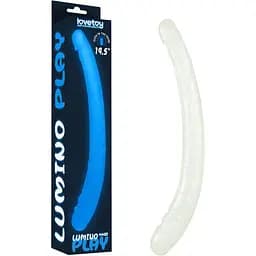 Двосторонній фалоімітатор Lumino Play 37 см синій