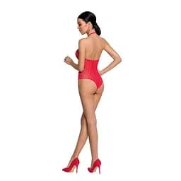 Бодістокінг із декольте Passion BS088 red імітація корсетного шнурівки One size - мініатюра 4