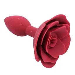 Бордова анальна пробка SILICON ROSE - 11*3 см - Анальні іграшки