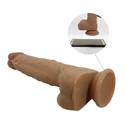Вібратор на присоску PRETTY LOVE Jonathan 8,3 Light Brown, 3 функції вібрації Thrusting Wireles PRETTY LOVE BW-008111W 100611 - мініатюра 7
