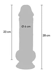 Фалоімітатор Deluxe Dual Density Thick 28 см (тілесний) - мініатюра 11