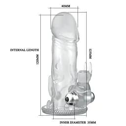Насадка на пеніс із вібрацією BAILE Brave Man Vibrating Baile BI-026204 99116 - мініатюра 2