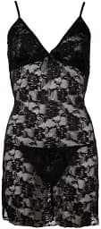 Сорочка Cottelli Collection Lingerie Chemise M чорний - мініатюра 3