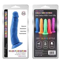 Фалоімітатор Delux Pure Nature Steven.R 22.5 см синій - мініатюра 2