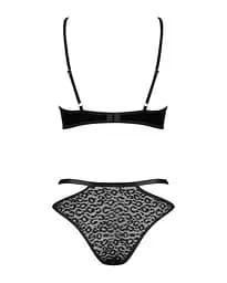 Еротичний комплект під латекс із стрепами Obsessive Bagirela 2-pcs Set S/M - мініатюра 6