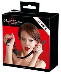 Кляп Bad Kitty Silicone чорний - мініатюра 7
