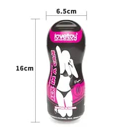 Мастурбатор Lovetoy Sex In A Can з вібрацією тілесний - мініатюра 2