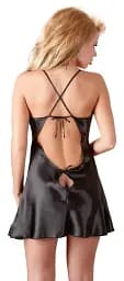 Сорочка Cottelli Collection Lingerie Satin Chemise M чорний - мініатюра 2