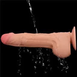 Фалоімітатор LoveToy Sliding-Skin Dual Layer Dong 29 см тілесний - мініатюра 10