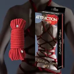 Мотузка для BDSM Mai Bondage Rope Red - мініатюра 5