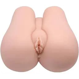 Мастурбатор с двойной вибрацией и двумя входами Crazy Bull BM-009113Z-1, Телесный