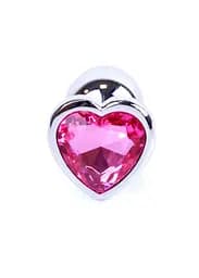 Анальна пробка Jewellery Silver Heart Plug сріблястого кольору - мініатюра 2