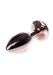 Анальна пробка - Jewellery Red Gold Plug Light Blue - мініатюра 4