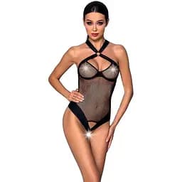 Сетчатый боди с халтером Amanda Body black - Passion L/XL