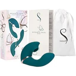 Вакуумний вібратор Swan The Monarch Swan Teal - мініатюра 7