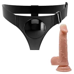 Страпон Pretty Love Harness Briefs Kevin 7.2 Dildo, тілесний PRETTY LOVE BW-022091NR 103608 - мініатюра 3