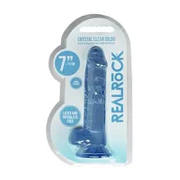 Фалоімітатор - Realrock Dildo 7" Blue - мініатюра 1
