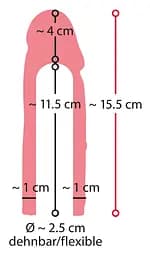 Насадка на пеніс Nature Skin Extension Sleeve 15,5 см (тілесний) - мініатюра 17