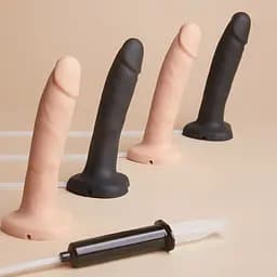 Фалоімітатор, що кінчає Strap-On-Me Squirting Cum Dildo Realistic Black - мініатюра 6