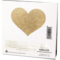 Пестіс - стикини Bijoux Indiscrets - Flash Heart Gold, наклейки на соски - мініатюра 3