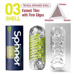 Мастурбатор Tenga Spinner Shell зелений - мініатюра 6