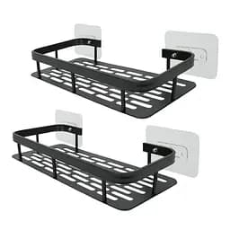 Набор металлических полок для ванной Fabrika ONIX 2 шт Черные 