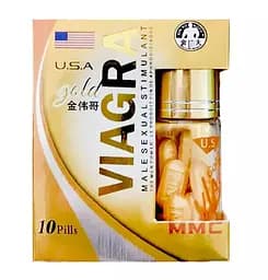 Натуральний препарат Gold Viagra для потенції, упаковка 10 шт Афродита VIGRA_уп 100396