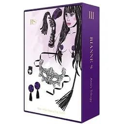 Подарунковий набір Rianne S Ana's Trilogy Set III: ерекційне кільце, ажурна маска, пестис, батіг - мініатюра 9