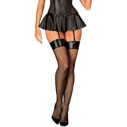 Панчохи Obsessive Darkessia L/XL чорний