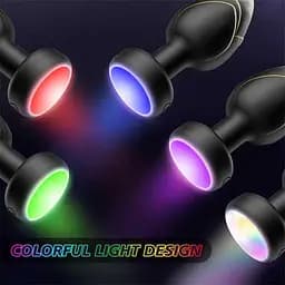 Анальна пробка що світиться з вібрацією і Д/К Light Anal Plug 3,5*9 см чорний — Анальні іграшки - мініатюра 7