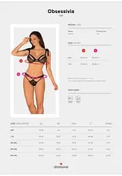Комплект білизни Obsessive Obsessivia L/XL чорний - мініатюра 7