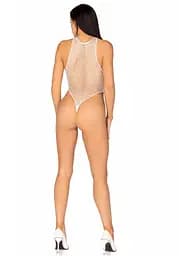 Leg Avenue Net snap crotch tank bodysuit OS White One size - мініатюра 6