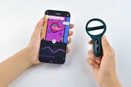 Ерекційне кільце Fun Town Rise подвійне управління зі смартфона Turquoise - мініатюра 8
