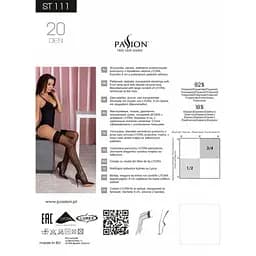 Чорні панчохи з ефектом тату Passion ST111 nero (20 den) 1/2 - мініатюра 4