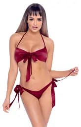 Комплект Cottelli Lingerie Bra and Briefs L/XL червоний - мініатюра 4