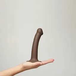 Фалоімітатор Strap-On-Me Bendable Double Density M 18 см чорний - мініатюра 10
