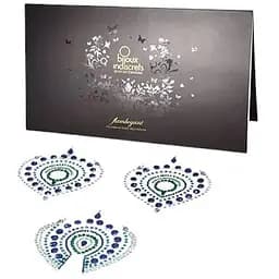 Прикраси для грудей і бікіні зі стразами Bijoux Indiscrets Flamboyant смарагдово-блакитні