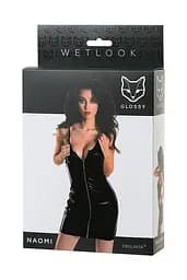 Сексуальна сукня Glossy Wetlook Naomi L чорний - мініатюра 5