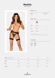 Пояс для панчох Obsessive Medilla garter belt M/L - мініатюра 5