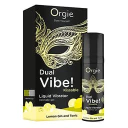 Жидкий вибратор Orgie Dual Vibe! Liquid Vibrator Lemon Gin and Tonic 15 мл