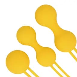 Набір вагінальних кульок Loveline Kegel Ball Exercise Set 3 шт (жовтий) - мініатюра 8