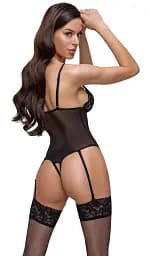 Еротичний боді Cottelli Collection Crotchless XL чорний - мініатюра 4