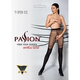 Колготки з відкритим доступом подвійна щільність Tiopen 012 black (20/40 den) - Passion 1/2 - мініатюра 5