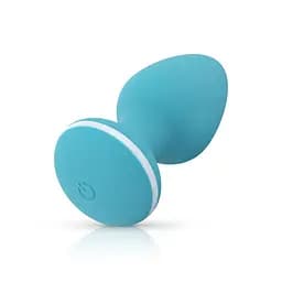 Анальна пробка Cala Azul Blanca Vibrating Anal Plug 8.3 см (бірюзовий)