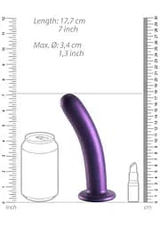 Фалоімітатор Ouch! Smooth G-Spot Dildo 7'' 17.7 см (фіолетовий) - мініатюра 2