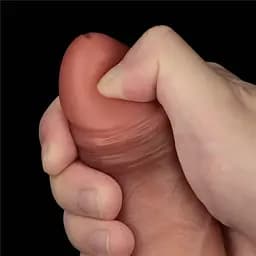 Фалоімітатор - Sliding Skin Pro Dual Layer Silicone Dong 8.5" Flesh #2 - мініатюра 11