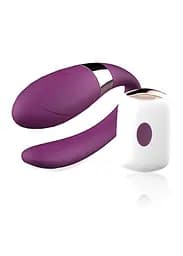Вібратор для пар V-Vibe Purple, USB, 7 Function, Remote Control - мініатюра 1