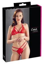 Комплект білизни Cottelli Lace Set M червоний - мініатюра 7